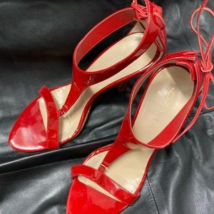 Strapped sandal heels